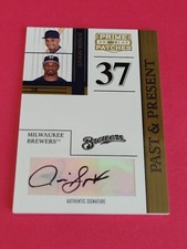 JUNIOR SPIVEY - 2005 DONRUSS/PLAYOFF PRIME PATCHES PAST & PRESENT AUTOGRAPH CARD