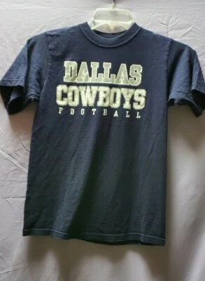 Dallas Cowboy Youth Medium (12-14)  Football T-shirt. Dark Blue Silver and white - Image 1 of 3