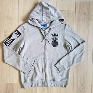 Adidas Originals Trefoil Hoodie Mens M Grey Heather Full Zip Sweatshirt Jacket - Bild 1 von 7