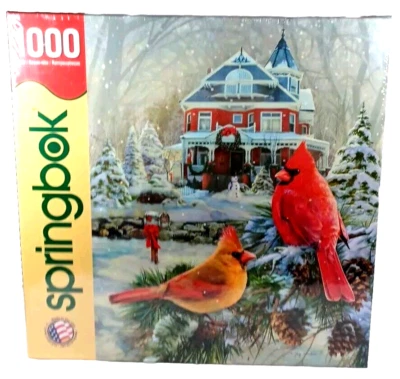 Springbok Cardinal Holiday Retreat 1000 pc Jigsaw Puzzle 24 x 30 New SEALED  - Image 1 of 4