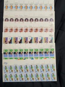 6 US PLATE BLOCKS 10(1), 15(4) & 31(1) CENT - 120 STAMPS MNH - Picture 1 of 7