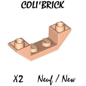 Lego 32802 - 2x Brique Slope inverted 45 1x4 - Light nougat - NEUF - Picture 1 of 1