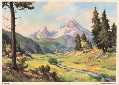 Werbekarte Eduscho Bremen - Watzmannlandschaft - Karte ungelaufen - Bild 1 von 2