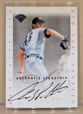 1996 Leaf Signature Extended ANDY PETTITTE  Yankees RARE ON CARD AUTOGRAPH /1000