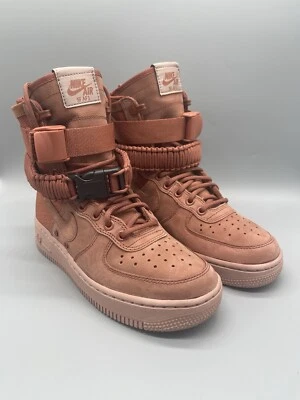Nike Wmns SF Air Force 1 Alto 'Melocotón Polvoriento' Talla 6W 4.5M Preloved NB 857872-202 Foto 1 de 4
