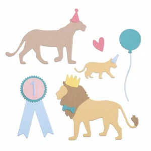 Sizzix Thinlits Die Set 11PK - Party Cats (Lions) by Sophie Guilar 663364 - Picture 1 of 2