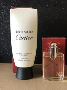Cartier Deklaration All Over Shampoo 3,3 flüssige Unzen & EDT Reisespray 0,42 flüssige Unzen - Bild 1 von 3