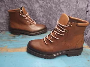 Mezlan 6" Lace Up Brown Leather Designer Dress Boots size 11 M - Picture 1 of 10