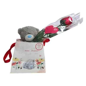 Bear In Bag With Chocolate Rose Gifts Set Me To You Father's Day Dad - Picture 1 of 5