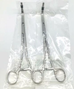 V. Mueller CH1660 Sarot Bronchus Clamp Curved Left 9" - LOT of 2 - NEW - Picture 1 of 2