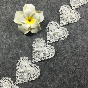 1Yard Lace Heart Ribbon Handmade DIY Garment Clothing Dress Sewing Embellishment - Picture 1 of 10