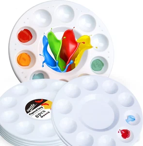 Paint Tray Palettes, Plastic White Palettes for Kids & Students,Paint Tray for A - Picture 1 of 6