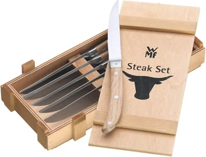 Juego de cuchillos para carne WMF Ranch 6 piezas, hoja especial de acero forjado, cuchillo para pizza - Imagen 1 de 13