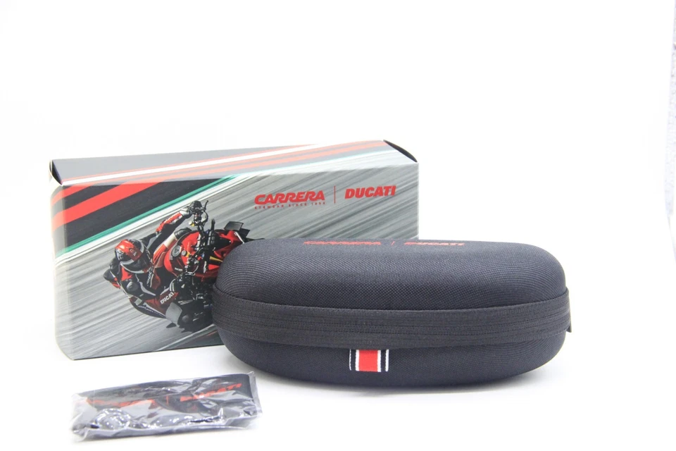 全新 Carrera DUCATI 黑色大号拉链正品眼镜 仅盒 — 第 1/1 张图片