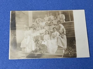 1909 RPPC GROUP OF NOBLE WOMEN READ BACK ! PHOTO BY PERK & FITZ ! NYC NY ? - Picture 1 of 2
