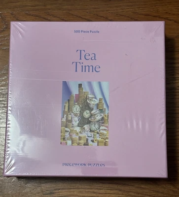 Pieceworks  "Tea Time"  500-Piece Jigsaw Puzzle/NIB 19.25" X 26.6" - Image 1 of 2