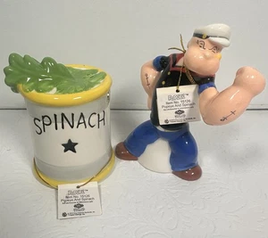 Popeye und Spinat Salz & Pfefferstreuer Westland Geschenkartikel 2010 magnetisch ANSEHEN - Bild 1 von 8