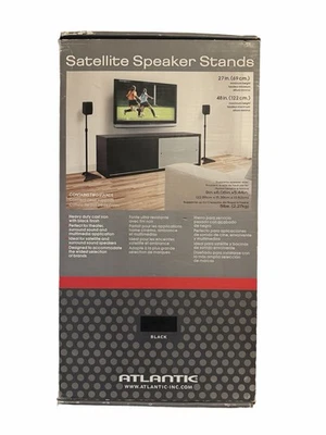 Atlantic TECHNOLOGY Satellite Speaker Stands  77305018 27 Inch-48 Inch Read Desc - Image 1 of 4