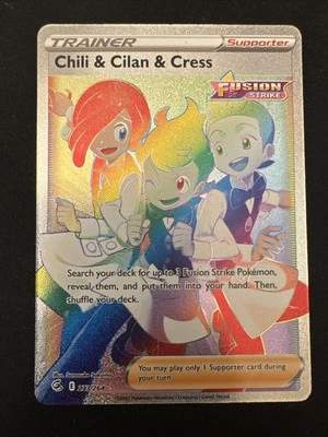 Pokemon Chili Cilan And Cress 273/264 Fusion Strike Secret Rare Pack Fresh - Image 1 of 2