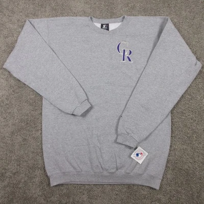Suéter De Colección Colorado Rockies Para Hombres Grande Gris Cuello Redondo Sudadera Starter Nuevo Con Etiquetas Foto 1 de 4
