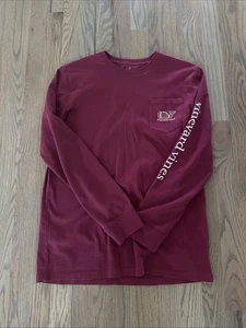 Vineyard Vines Maroon Youth XL Long Sleeve Football Shirt - Picture 1 of 3