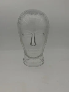 474/ Glas KOPF Perücke Kopfhörer Glaskopf 70er vintage Transparent Noppen - Bild 1 von 4