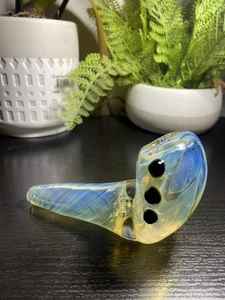4” Glass Pipe Silver Fumed Inside Out - Picture 1 of 5
