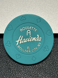 $1 HACIENDA CASINO RULETA CHIP BOULDER CITY NEVADA CASINO PÓKER CHIP - Imagen 1 de 2