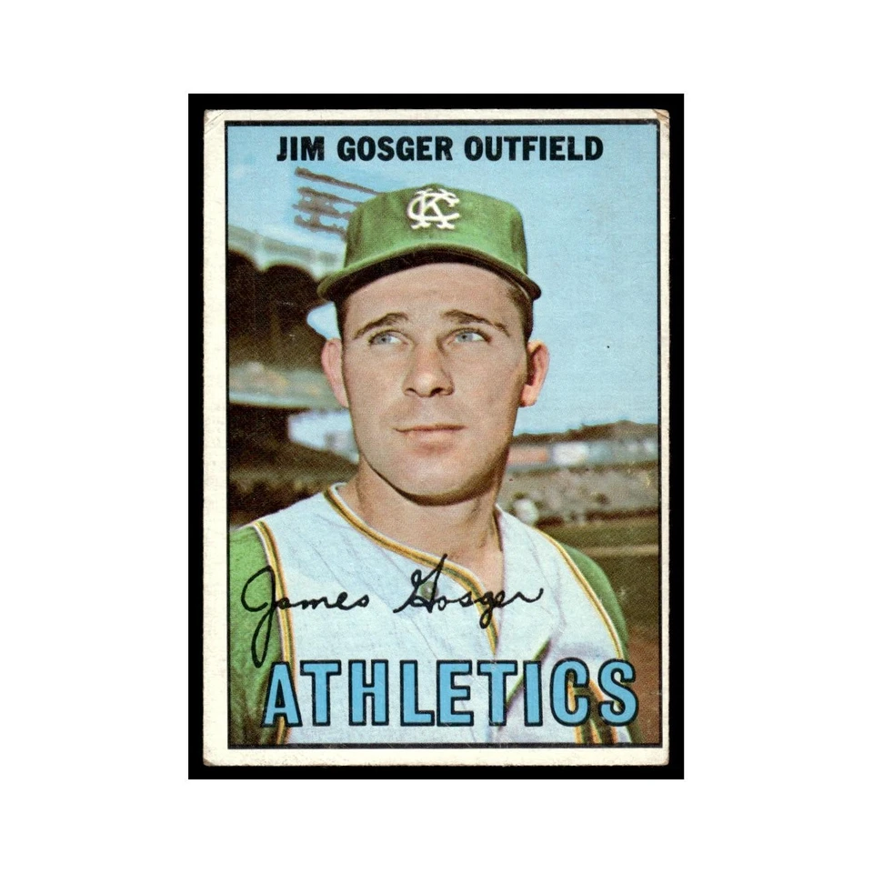 Jim Gosger 1967 Topps (damaged) #17 Kansas City Athletics Baseball Card Poor - Image 1 of 3