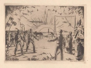 Karl Ritter 1888-1977 ● Orig.-Radierung / Zeppelin ● Filmproduzent 1933-1942 - Bild 1 von 5