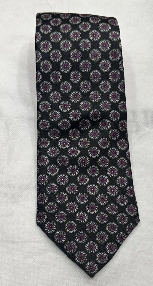 "Corbata para hombre Christian Dior Monsieur tejida en Italia hecha en los EE. UU. negra 3,5""" Foto 1 de 3