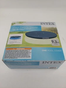 Intex 10 Foot Easy Set Round Above Ground Swimming Pool Vinyl Cover, Blue A2 - Picture 1 of 10