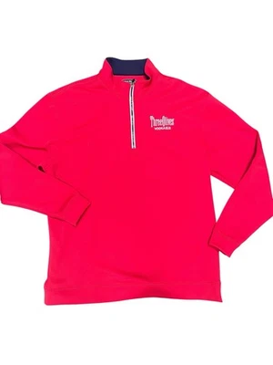 Pebble Beach Three Olives Vodka Red Performance Quarter Zip Pullover Men Large - Image 1 of 4