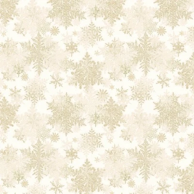 Textiles P&B - Nieve - Copos de nieve en capas - Crudo, tela por yarda Foto 1 de 3