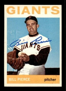 BILL PIERCE SIGNED 1964 TOPPS #222 - ON-CARD AUTOGRAPH - SAN FRANCISCO GIANTS - Picture 1 of 2