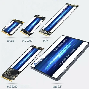 2.5" MSATA M.2 2242 / 2280 NVME PCIE SSD SATA III Internal Solid State Drive - Picture 1 of 64