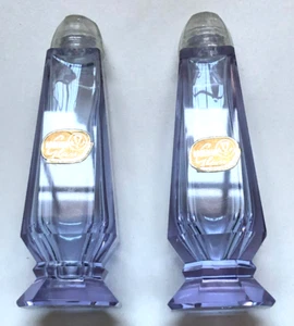Glas Vintage Alexandra Blau Salz & Pfefferstreuer Böhmisch Tschechoslowakisch (2) - Bild 1 von 7
