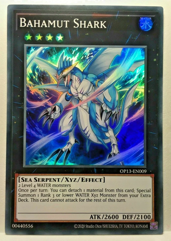 *** BAHAMUT SHARK *** SUPER RARE OP13-EN009 MINT/NM YUGIOH! - Image 1 of 1
