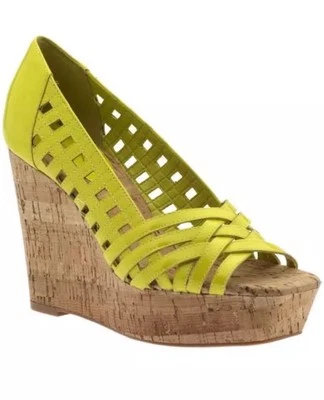 Zapatos de salón Jessica Simpson Tamandy Citronelle plataforma de corcho cuña talla 9,5 M Foto 1 de 4