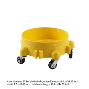 Car Dynamics Autowäsche Spülen Detailing Valet Eimer Dolly auf Rädern 360° gelb - Bild 1 von 1