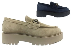 Scarpe da donna Nero Giardini I411390D mocassini alla moda con catena in pelle - Imagen 1 de 13