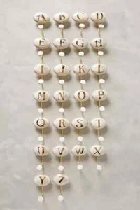 Anthropologie Hook MOLLY HATCH Ceramic MONOGRAM R Letter Initial GOLD Twist NWT - Picture 1 of 4
