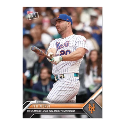 2023 MLB Topps NOW 554 PETE ALONSO  HOME RUN DERBY NEW YORK METS  PRESALE - Image 1 of 2