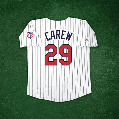 Rod Carew Minnesota Twins Cooperstown Men's Home White Throwback Jersey - Image 1 of 4