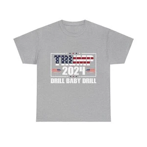 Trump 2024 Drill Baby Drill Unisex Heavy Cotton Tee - Bild 1 von 29