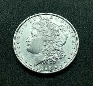 1896 Morgan Silver Dollar, BRILLIANT UNCIRCULATED -FREE SHIPPING-M-141 - Picture 1 of 2