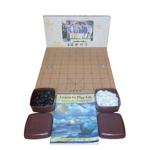 Rare Vintage Korean Chess Janggi Wooden Go Board Pieces 6 Brothers 1990s - Picture 1 of 16