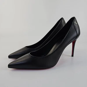 Zapatos de salón CHRISTIAN LOUBOUTIN Sporty Kate 85 mm cuero napa negro con tacón nuevos - Imagen 1 de 10