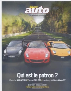 SPORT AUTO n°586 11/2010 PORSCHE 911GT2 RS FERRARI 599GTO LAMBORGHINI MURCIELAGO - Imagen 1 de 1