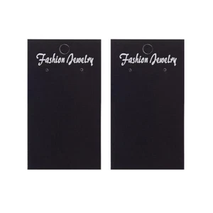 100 pcs Rectangle Black Earring Displays Paper Cards Jewelry Display 90x50mm - Picture 1 of 10
